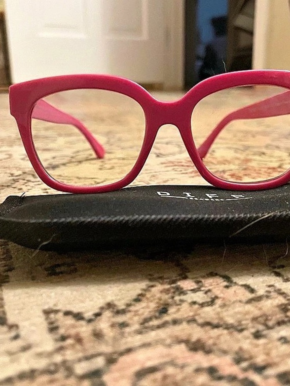 DIFF Ava Pink & Blue Light Glasses/ Readers 1.5x Like New